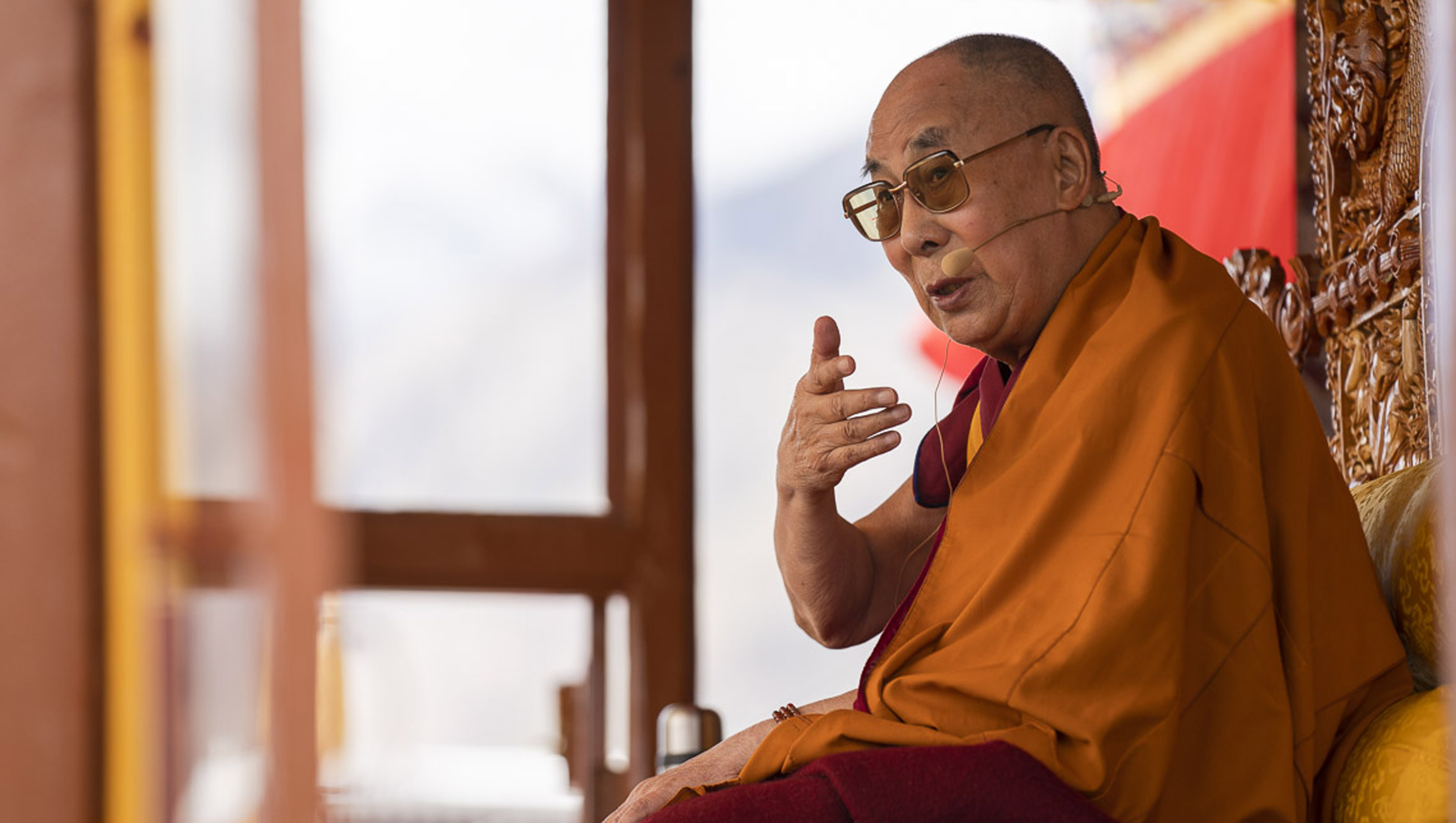 Sua Santità il Dalai Lama si è rivolto a una folla di oltre 16.000 persone durante il suo insegnamento a Padum, Zanskar, India, il 22 luglio 2018. Foto di Tenzin Choejor