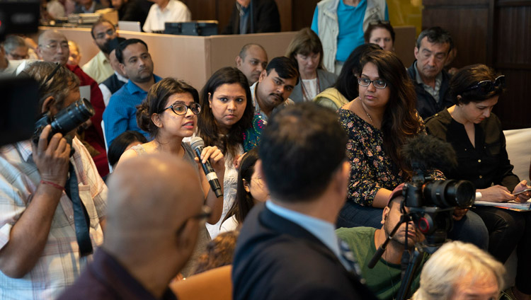 Domande e risposte con Sua Santità il Dalai Lama durante la conferenza stampa di lancio globale di SEE Learning a Nuova Delhi, India, il 4 aprile 2019. Foto di Tenzin Choejor